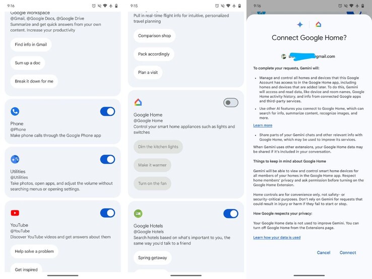 显示 Gemini 与 Google Home 连接提示的截图。（来源：Android Authority）