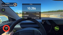 2024 款 Model 3 性能表现：1/4 英里加速 10.92 秒（图片：Dragy/YT）