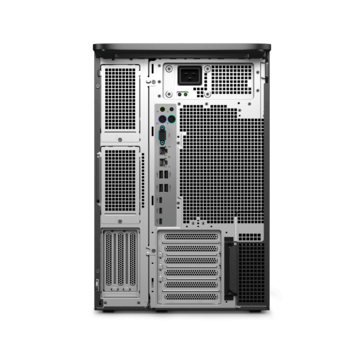 从背面看戴尔 ProPrecision 9 T6。