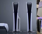 2023 年改版的 PlayStation 5 被非正式命名为 "PS5 Slim"。(图片来源：Sony/@phantompainss - 已编辑）