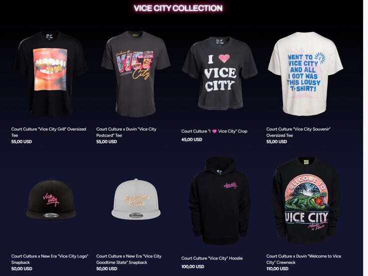 迈阿密热火队 Court Culture 品牌推出的 Vice City Collection。