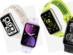 Band 11 系列似乎采用了一些受 watchOS 启发的表盘设计。图为该系列的产品宣传图。