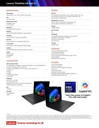 联想 ThinkPad L16 Gen 3 英特尔规格。