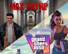 Max Payne 和 GTA VI 横幅（图片来源：Steam，Rockstar Games 经编辑）