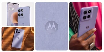 采用 Pantone Cosmic Sky 色彩的摩托罗拉 Moto G86 Power。(图片来源：摩托罗拉）