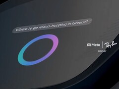 泄露的配备 HUD 和 Meta AI 的 Meta Ray-Ban Display 眼镜。(图片来源：UploadVR on X，截图）