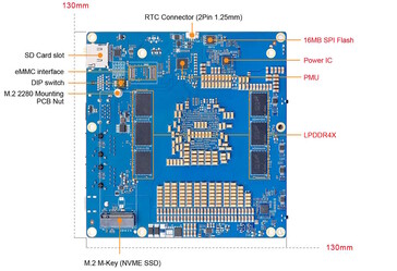 可通过 PCIe 连接 M.2 固态硬盘（图片来源：Orange Pi）