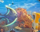 Subnautica 2》的修改版截屏,其中有可杀死的生物