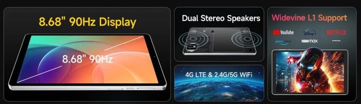Tab A9 Pro 拥有一个小巧的 8 英寸屏幕（图片来源：Ulefone）
