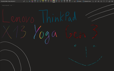联想ThinkPad X13 Yoga第三代：钢笔功能测试