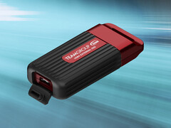 这款 USB4 便携式固态硬盘有 1 TB、2 TB 和 4 TB 三种规格可供选择。图：存储硬盘的宣传图片。(图片来源：Team Group）