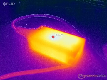 运行高负荷时，交流适配器的温度可达 40 摄氏度以上