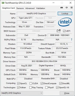 GPU-ZUHD Graphics Xe 16 EUs