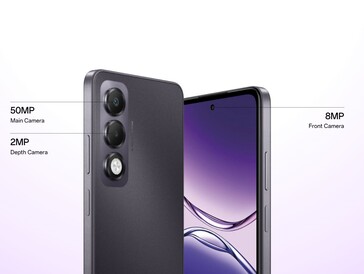 这款经济型手机共配备三个摄像头（图片来源：Oppo）