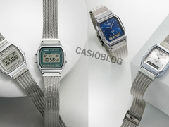 从左到右依次为卡西欧 A158WEM-3、A158WEM-7、AQ-230EM-2A 和 AQ-230EM-7A。(图片来源：Casioblog）