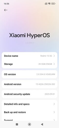 小米红米 15 5G 软件