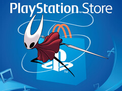 来自 Silksong 的大黄蜂与 PlayStation 商店标志（图片来源：Team Cherry，索尼 PlayStation 有编辑）。