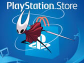 来自 Silksong 的大黄蜂与 PlayStation 商店标志（图片来源：Team Cherry，索尼 PlayStation 有编辑）。
