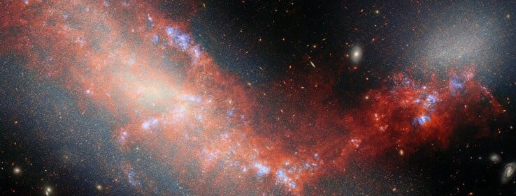 NGC 4490 和 NGC 4485 的韦伯图像(图像来源:若干;参见来源)