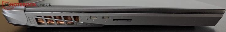 左：2x USB-C（带 TB5 和 PD）、SD 读卡器