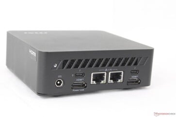 后部交流适配器、USB-C Thunderbolt 4 w/ DisplayPort 1.4 + Power Delivery、2 个 RJ-45 (10Gbps)、USB-C Thunderbolt 4 w/ DisplayPort 1.4、2 个 HDMI 2.1
