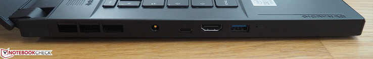 Left side: power, Thunderbolt 3, HDMI, USB-A 3.1 Gen2