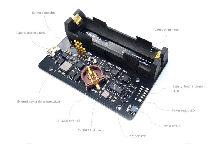 该设备通过 USB Type-C 接口连接电源。
