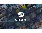 Steam 的宣传图片，中间是 Steam 徽标，背景是各种游戏封面。(图片来源：Steam）