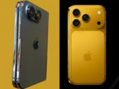泄露的 iPhone Ultra 设计模型（左）与 iPhone 17 Pro（右）相邻 - 已编辑。