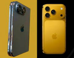 泄露的 iPhone Ultra 设计模型(左)与 iPhone 17 Pro(右)相邻 - 已编辑。
