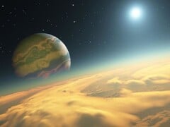 开普勒-1625b，一颗围绕天鹅座开普勒-1625 号恒星运行的系外行星。(图片来源：法新社--RON MILLER / LEEMAGE）