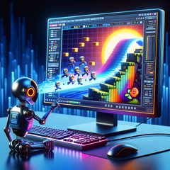 谷歌精灵人工智能可以通过一张输入图像创建一个可玩的迷你游戏场景。(资料来源:人工智能生成的图像 Dall-E 3)