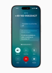 实时翻译信息（图片来源：Apple)