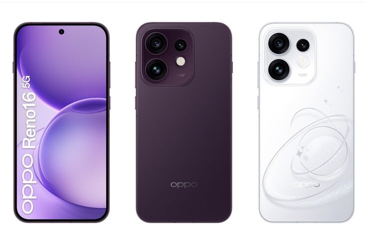 普通版 OPPO Reno 16。