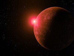 显示水星和太阳的艺术家插图--用 Canva 修改。(图片来源:The_Nemu - Pixabay)