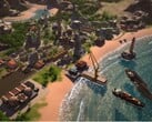 一张展示《Tropico 5》中某座城市的图片。