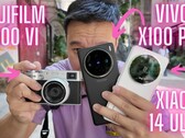 Youtuber Ben's Gadget Reviews 展示了富士 X100VI 与 vivo X100 Pro 和小米 14 Ultra 旗舰相机智能手机的对比图片。