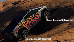 Cybertruck 配备锁定差速器(图片来源:特斯拉)