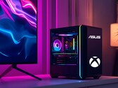 带有华硕和 Xbox 徽标的紧凑型游戏 PC 模拟图(图片来源:华硕、Microsoft Gaming,有编辑)。