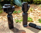 DJI Osmo Pocket 4P 与 Insta360 Luna Ultra 并排摆放