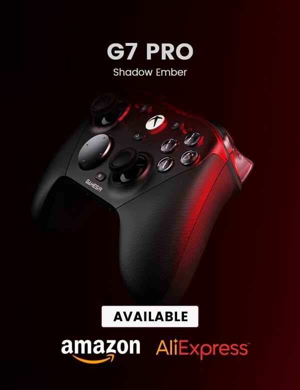 GameSir G7 Pro 的琥珀暗影色可在亚马逊和阿里速卖通上购买。(图片来源：GameSir）