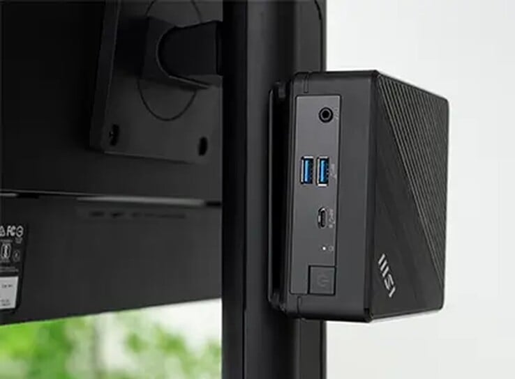 MSI Cubi 5 1M 可以安装在显示器后面。