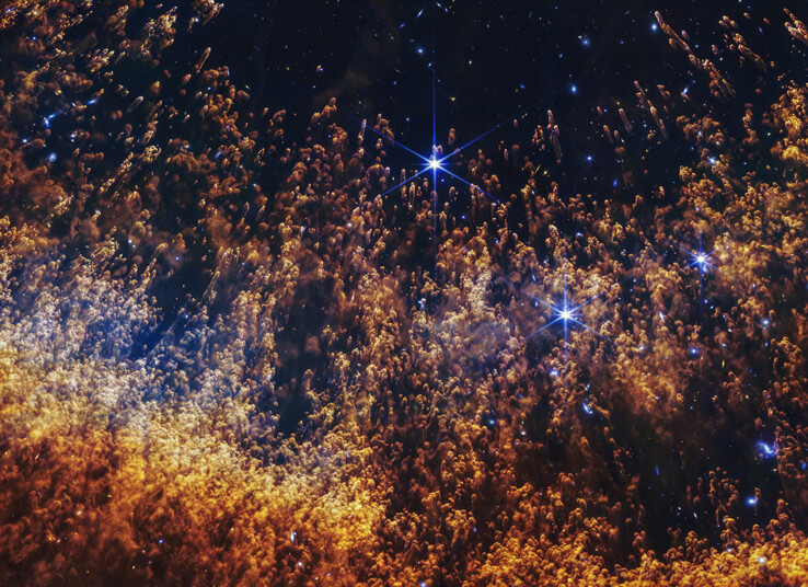 韦伯望远镜的新图像显示了螺旋星云的一部分(图片来源:NASA、ESA、CSA、STScI)