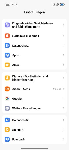 Redmi Note 15 Pro+ 5G:设置页面