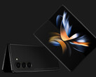 Galaxy Z Fold4的设计与它的继任者似乎没什么区别，如图。(图片来源：@OnLeaks &amp; SmartPrix)