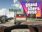GTA 预告片 #2 展示了皮卡车中的人物（图片来源：截图，Rockstar Games YouTube 经编辑）