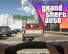 GTA 预告片 #2 展示了皮卡车中的人物(图片来源:截图,Rockstar Games YouTube 经编辑)