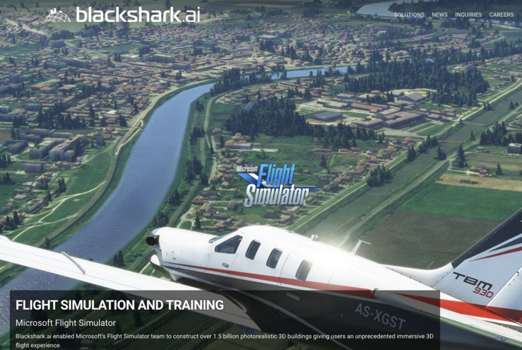Blackshark.ai吹嘘说，MS Flight Simulator使用了超过15亿的生成性人工智能结构。(来源：Blackshark.ai)
