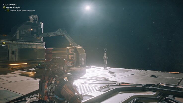 空间站的外观让你置身于开放空间，与你的孪生兄弟并肩作战，目标引导你穿越船体。