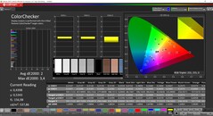 CalMAN ColorChecker 已校准（目标色彩空间 P3）